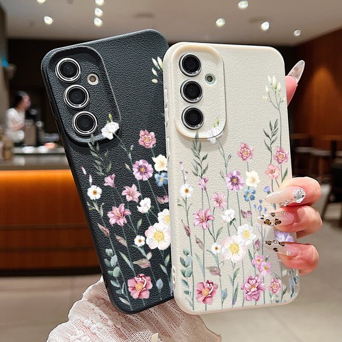 Phone Case For Samsung S25 Ultra S24 FE S23 S22 Plus A16 A56 Flowers Soft Cover - Picture 4 of 17