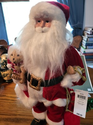 Holiday Lane Sparkle & Shine Santa Figurine, 18 Inches