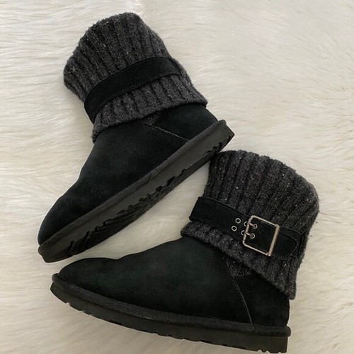 ugg black sweater boots