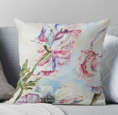 Decorative Floral pillow cover. 12x12" Farmhouse cushion cover. Decorpillow case - Image 1 of 4