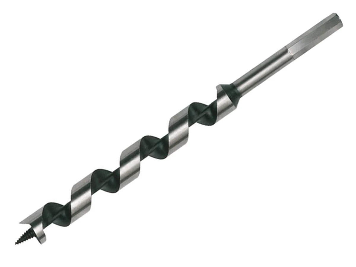 Auger bit for a drill outlet