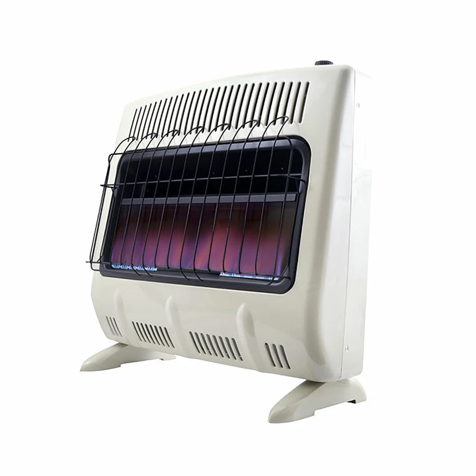 Calentador de montaje en piso de pared de gas natural Mr. Heater Vent Free Blue Flame 30000 BTU Foto 4 de 4