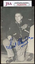 Sid Abel JSA COA Signed Vintage Detroit Photo Postcard Autograph