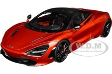 MCLAREN 720S MEMPHIS RED METALLIC WITH BLACK TOP 1/18 MODEL CAR BY AUTOART 76072