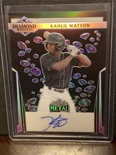 Kahlil Watson 2023 Leaf Metal Baseball Diamond Wonders Auto 3/6 Cleveland