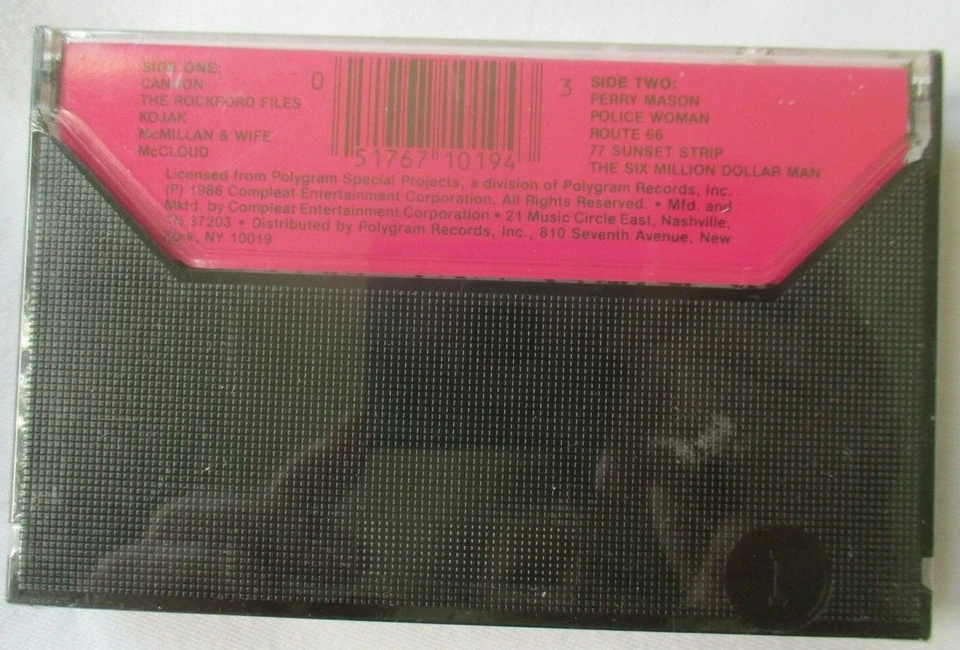 JOHNNY GREGORY ORCHESTRA - TV'S GREATEST DETECTIVE HITS CASSETTE TAPE - NEW - Image 2 of 2