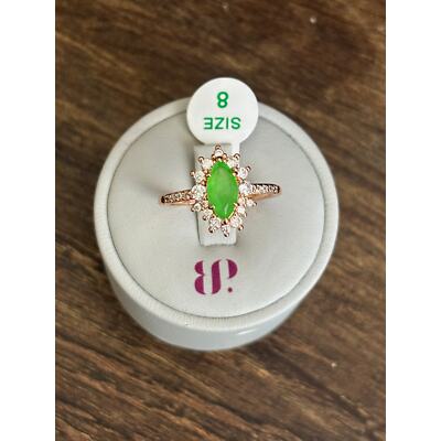 Bomb Party RBP6355 Never Stop Shining LC Peridot fused w/ Genuine Quartz Size 8