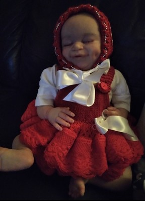 Reborn Happy Baby Mädchen Puppe Cecilia Skulptur Bonnie Sieben COA mit Kleidung Konvolut