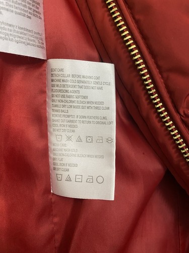 Michael Kors Mantel Damen Größe M Rot Stepp Puffer Jacke Daunen Federn - Bild 21 von 23