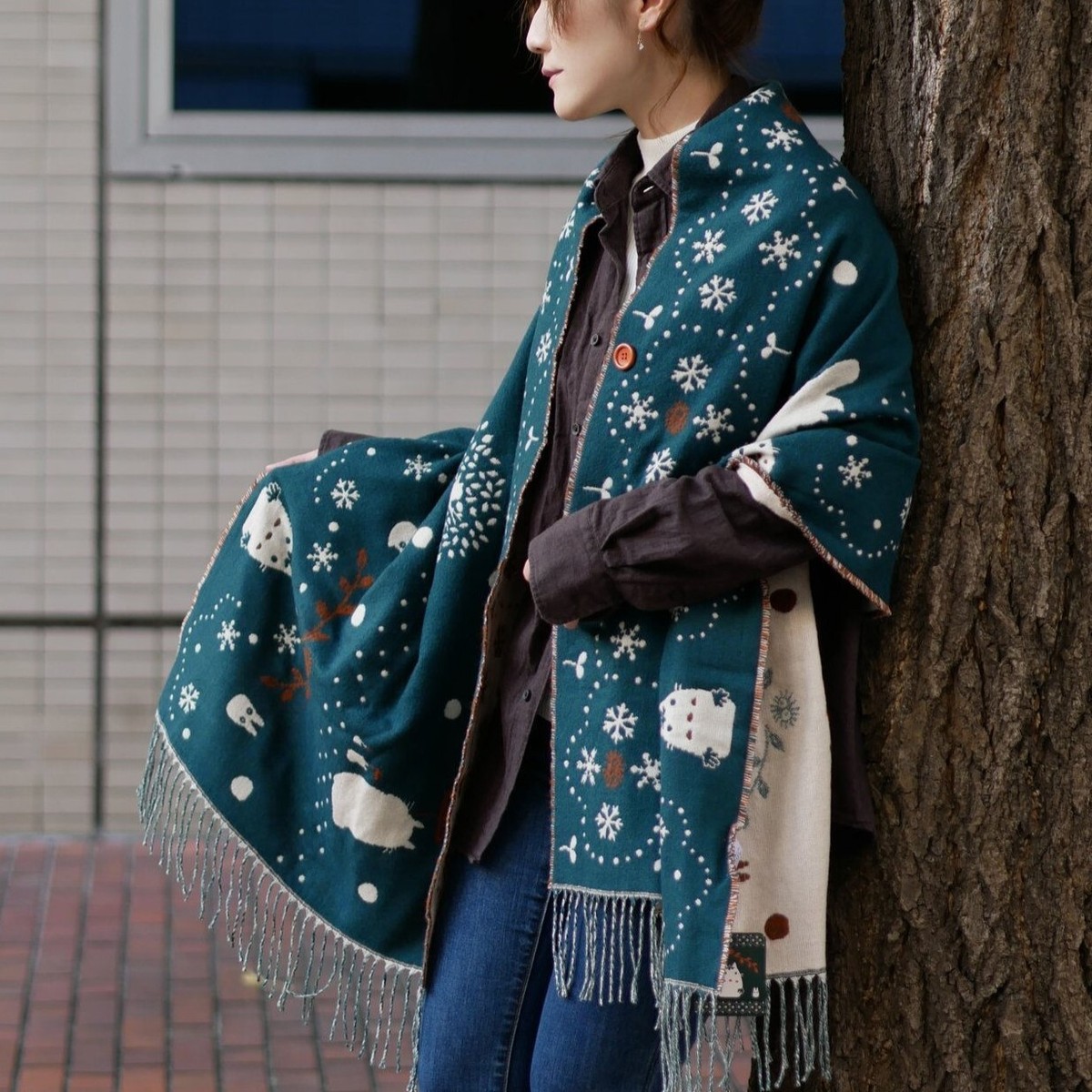 小物 th products/Inflated Scarf_MONO CRUSHED RIB DAMAGED 2WAY WOOL SCARF – THE SHOP YOHJI YAMAMOTO