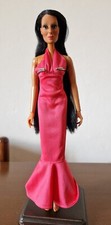 Cher doll mego toys 70s  capelli e ciglia lunghe . Strawberry pink dress