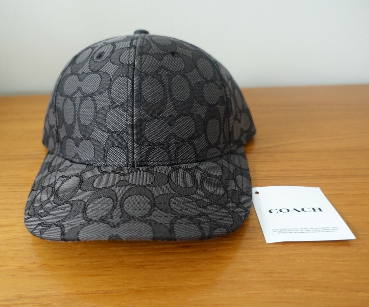 COACH MEN'S CAP, GRAPHITE COLOR SIGNATURE JACQUARD CAP. NWT | eBay