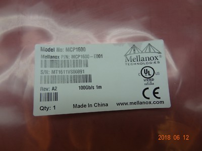 Mellanox MCP1600-E001 100Gb/s 1m Passive Copper Cables  #T180