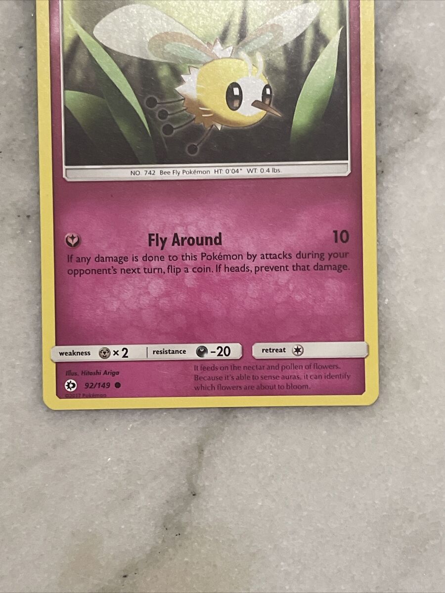 Pokemon Cutiefly Basic Trading Card HP 30 Bee Fly Pokemon 92 Pokemon Cutiefly Basic Trading Card HP 30 Bee Fly Pokemon 92