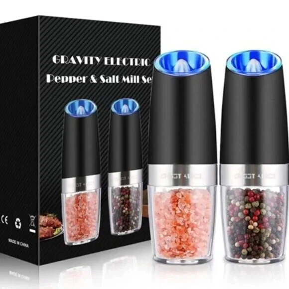 Gravity electric pepper and salt mill set NEW IN BOX