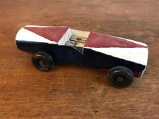  Pinewood Derby Race Car Vintage 1970s Folk Art Hand Made Cub Scouts BSA HD10