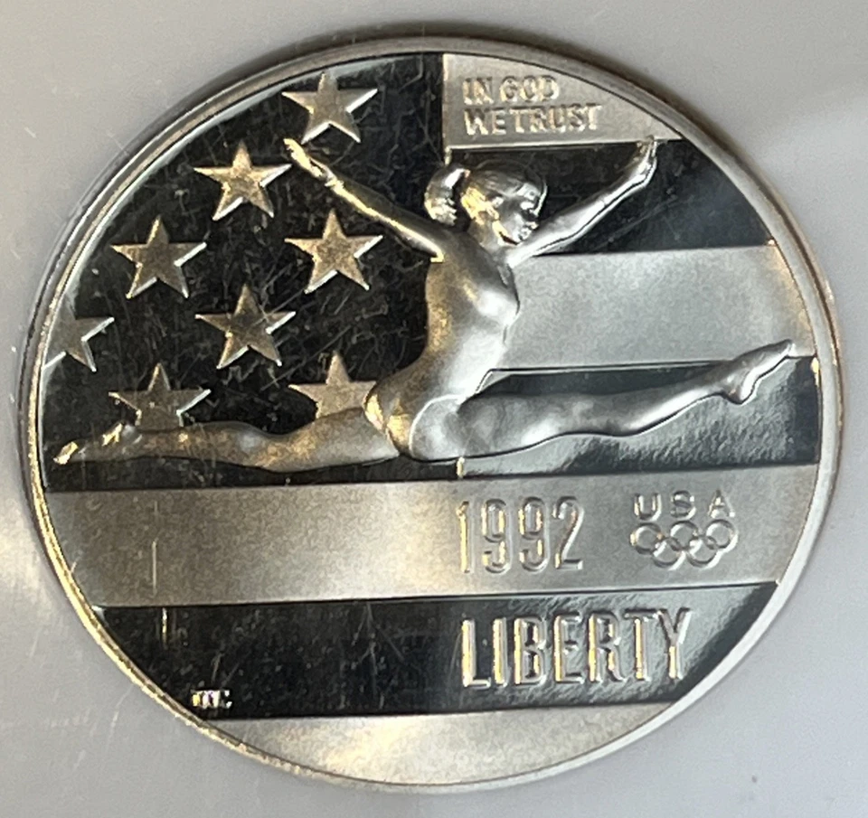 1992 -S Olympic Gymnast Half Dollar NGC Proof PF 70 Ultra Cameo Only 519,645 Mtd - Image 3 of 4