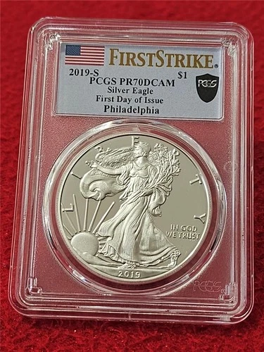 2019-S American Silver Eagle ASE DOLLAR PCGS PR 70DCAM FDI PHILADELPHIA FS#T2043