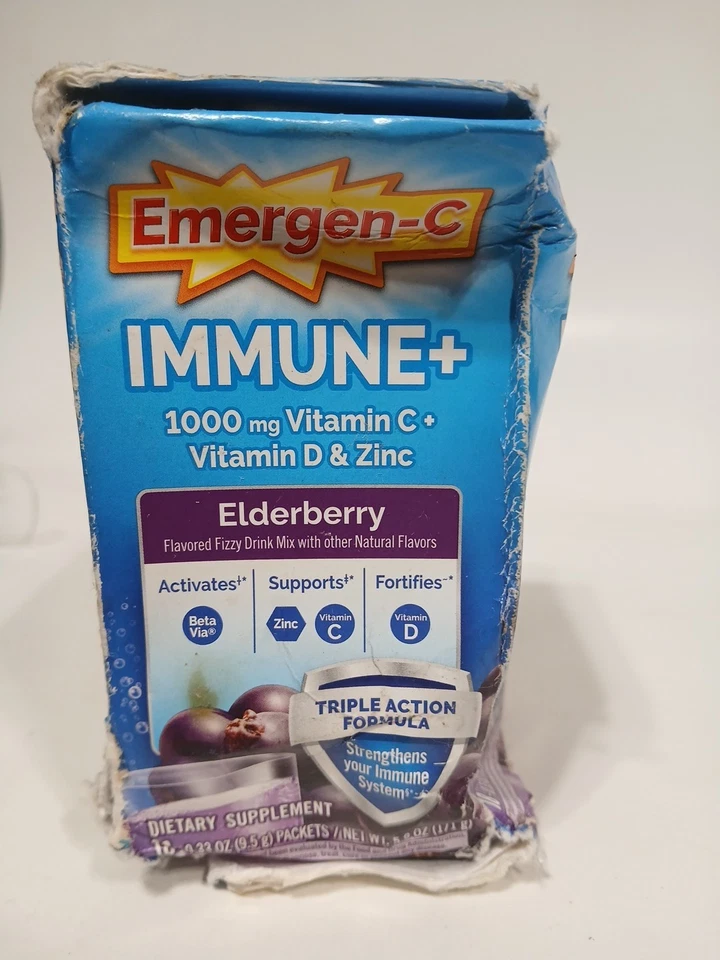 Emergen-C Immune + Elderberry 17 Packets Vitamin D Zinc Drink Mix  - Image 4 of 4