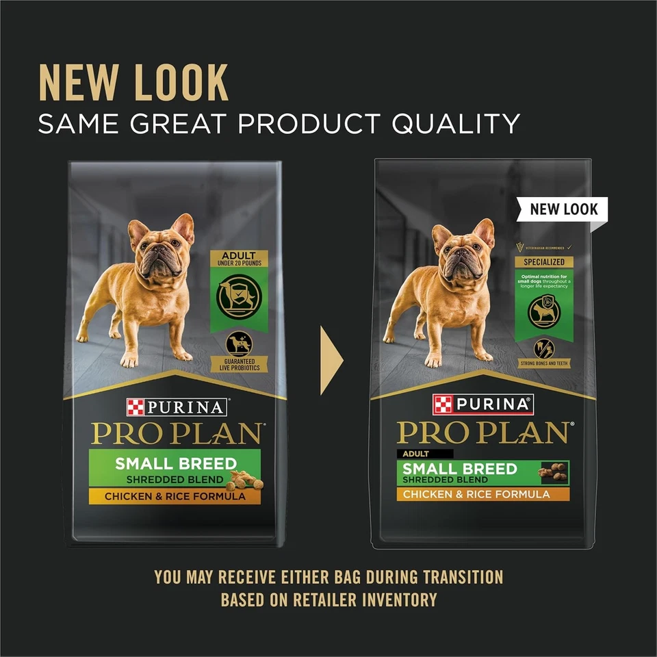 Purina Pro Plan Shredded Blend Small Breed Chicken & Rice Dry Dog Food, 34 lb - Image 3 of 4