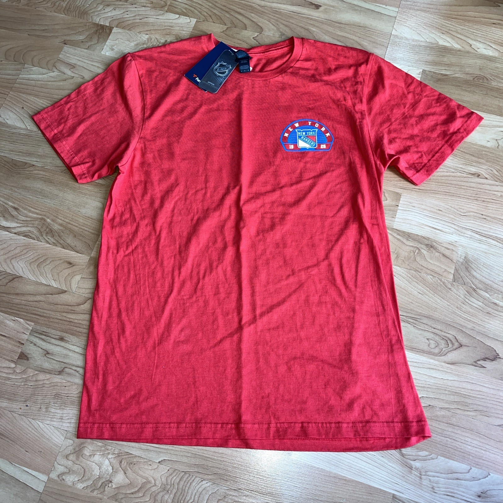 New York Rangers Nhl Fanatics Men's Valor Short Sleeve Shirt Medium