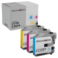 3PK Ink Set for Brother LC105 CMY XXL MFC-J4410DW MFC-J4510D MFC-J4710 MFC-J4510