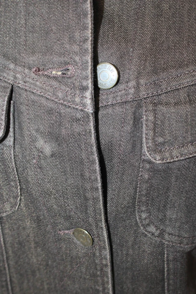 Lauren Jeans Company Womens Cotton Corduroy Collar Denim Jacket Brown Size M - Image 4 of 4