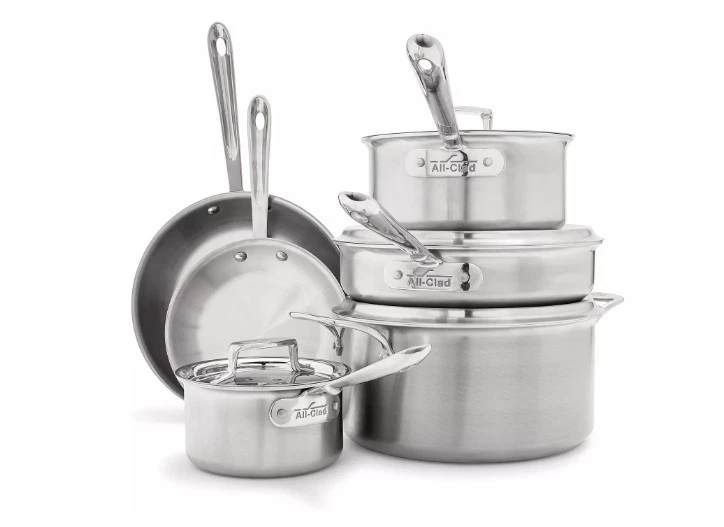 All-Clad D5 Brushed Stainless-Steel 10-Piece Cookware Set - BRAND NEW
Opens in a new window or tab
