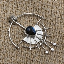 Pear Labradorite Gemstone Best Daughters Gift Sister Wedding Pendant 925 Silver