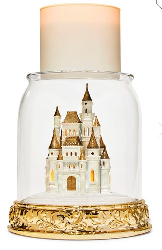 Bath and Body Works Disney Light-Up Castle Cloche 3-Wick Candle Holder ...