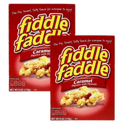 Fiddle Faddle Caramel Popcorn With Peanuts, 6 Oz (Pack of 2)