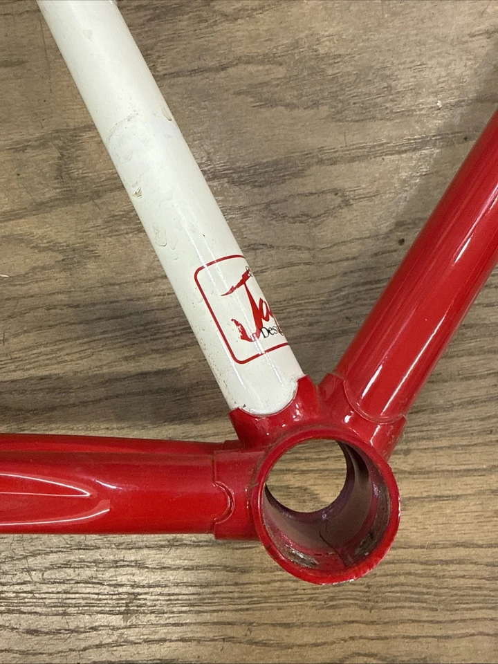 Centurion Ironman Dave Scott Expert Road Bike Frameset 56cm Japan Red White 1986 - Image 3 of 4