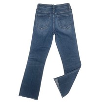 Vervet Mid Rise Distressed Kick Bootcut Denim Women 26