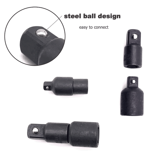 4PCS 3/8" to 1/4" 1/2 inch Drive Ratchet SOCKET ADAPTER REDUCER Air Impact M - Picture 7 of 12