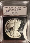1994 P American Silver Eagle Dollar Proof ICG PR70 DCAM - BLACK LABEL