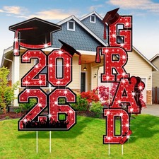 7 Pcs Graduation Yard Signs Class of 2026 Graduation Decoration Waterproof 20...