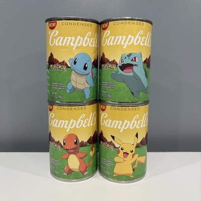 Limited Edition Collectible Pokemon Campbell s Soup Cans (Unopened) Set of 4