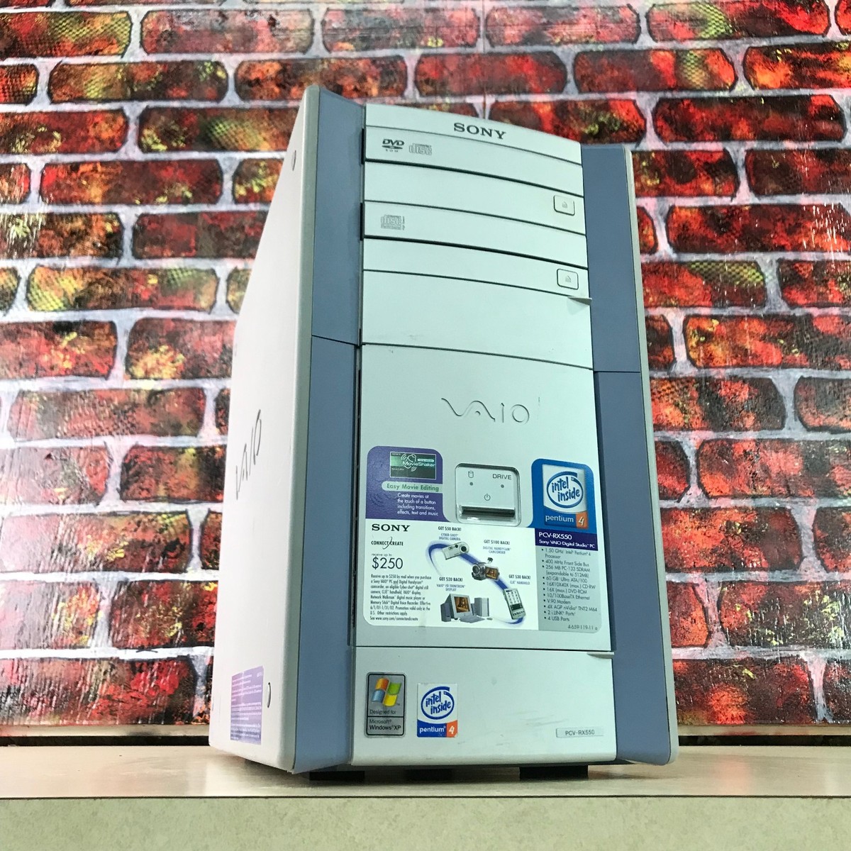 Sony VAIO PCV-RX550 PC for Retro Gaming Pentium 4 1.50GHz 512MB