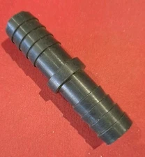 Black Plastic Barbed Straight Connector Pipe Hose 3/4 by 3/4