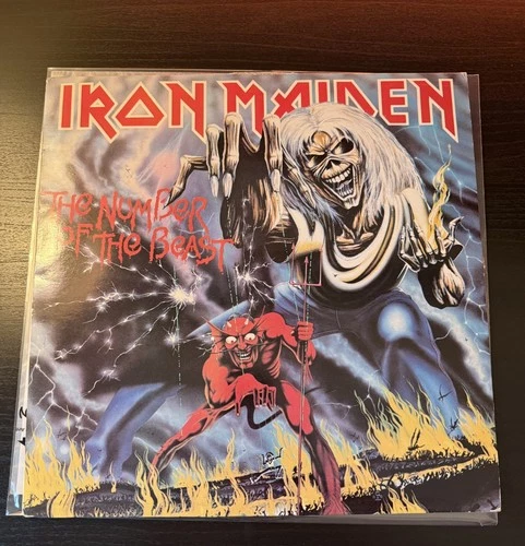 LP VINYL IRON MAIDEN THE NUMBER OF THE BEAST EMC 3400 UK 1ST PRESS 1982 VG+/VG