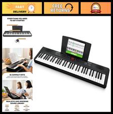 61-Key Digital Piano Keyboard with Stand, Microphone Lessons - Perfect for Beg