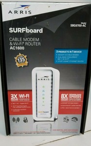 ARRIS SURFboard SBG6700 DOCSIS 3.0 Cable SBG6700AC Modem// Wi-Fi AC1600 Router