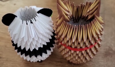 3D Origami Owl & Panda | eBay