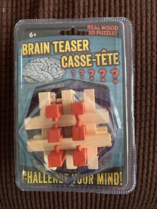 real wood 3d puzzle brain teaser