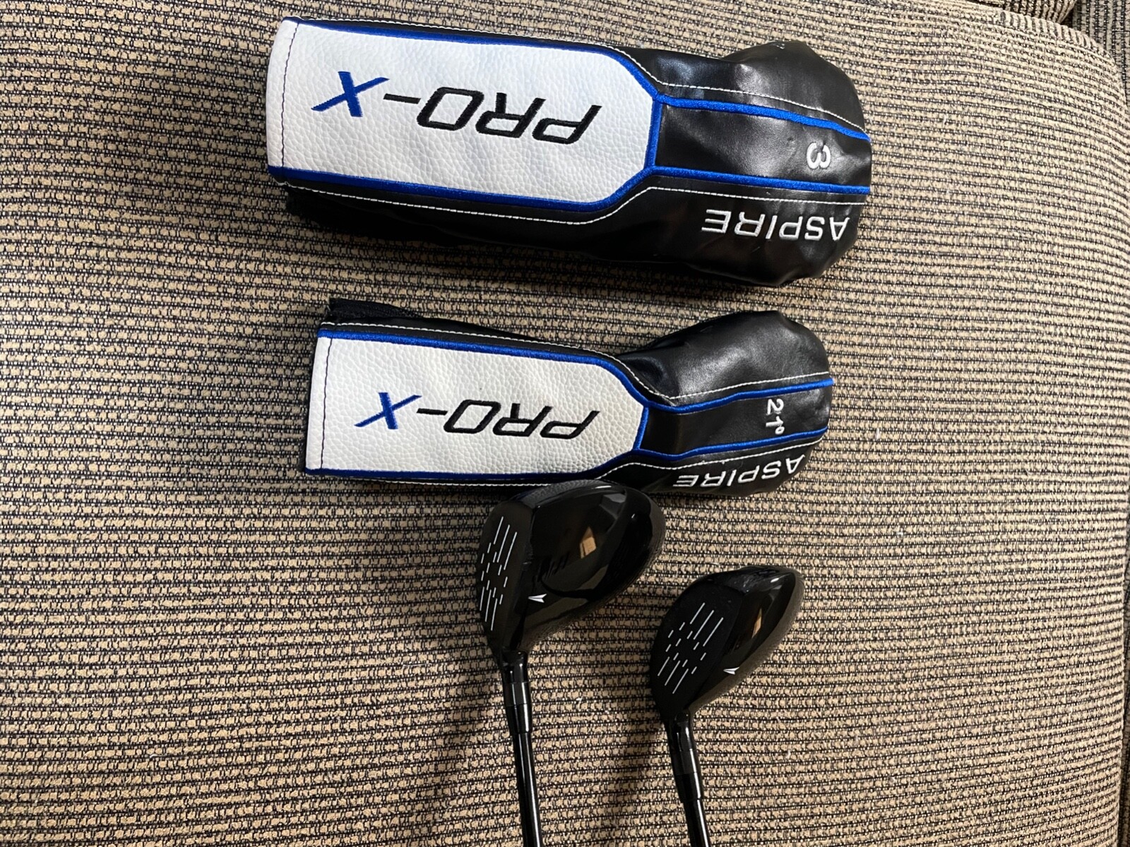 Aspire ProX golf clubs 3 wood, hybrid, 5 iron PW, SW eBay