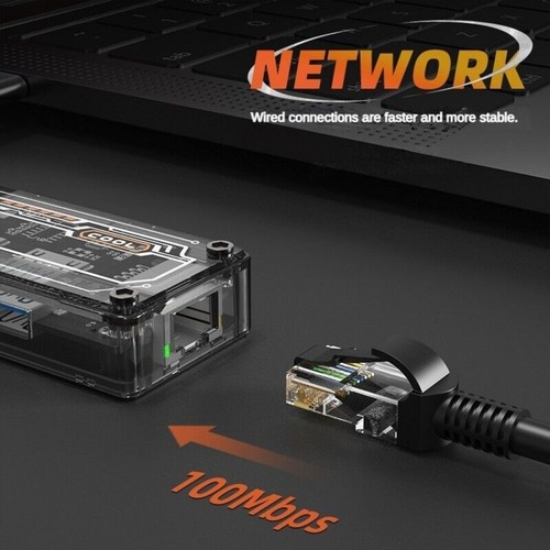 Cyberpunk Style Transparent Docking Station HDMI VGA USB-C for Tablet Laptop PC - 第 5/32 張圖片