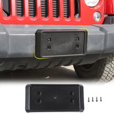 For Jeep Wrangler Jk Rubicon 2013-2017 Bumper Front License Plate Bracket Black