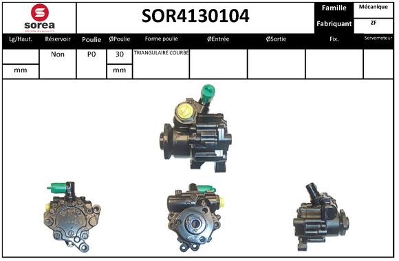 Pompe hydraulique de direction SNRA SOR4130104 pour Mercedes-Benz Classe M
