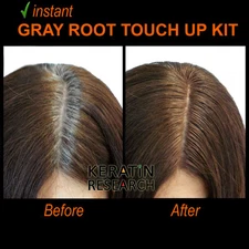 Gray away instant Hair Root Touch up Concealer 7ml Dual Brush DARK BROWN color 