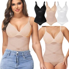 V-Neck Body Shaper for Women Tummy Control Shapewear Compression Bodysuit Tops